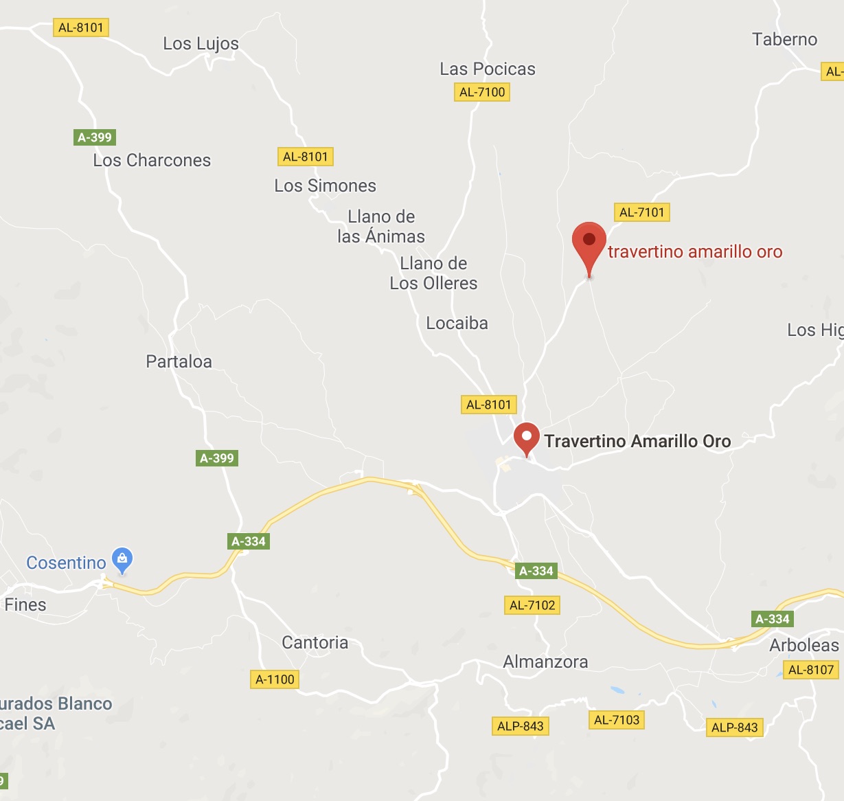 Javier Águila Cortés en la cantera de Travertino en Albox (Almería)
